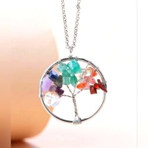 Sale! Chakra Stone Tree Of Life necklace